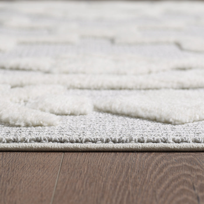 Carpette à poil long Quinto Tres Moroccan - 5 pi 7 po x 7 pi 3 po