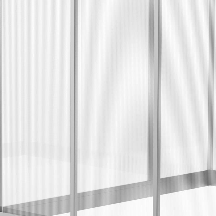 Outsunny 4'x6,2'x6,4' Walk-in Serre De Jardin Panneaux De Polycarbonate Plantes Croissance Des Fleurs Hangar Cadre Froid Exterieur Portable Maison Chaude Aluminium Cadre