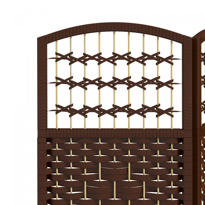 Homcom Paravent Pliable A 6 Panneaux, Ecran De Confidentialite