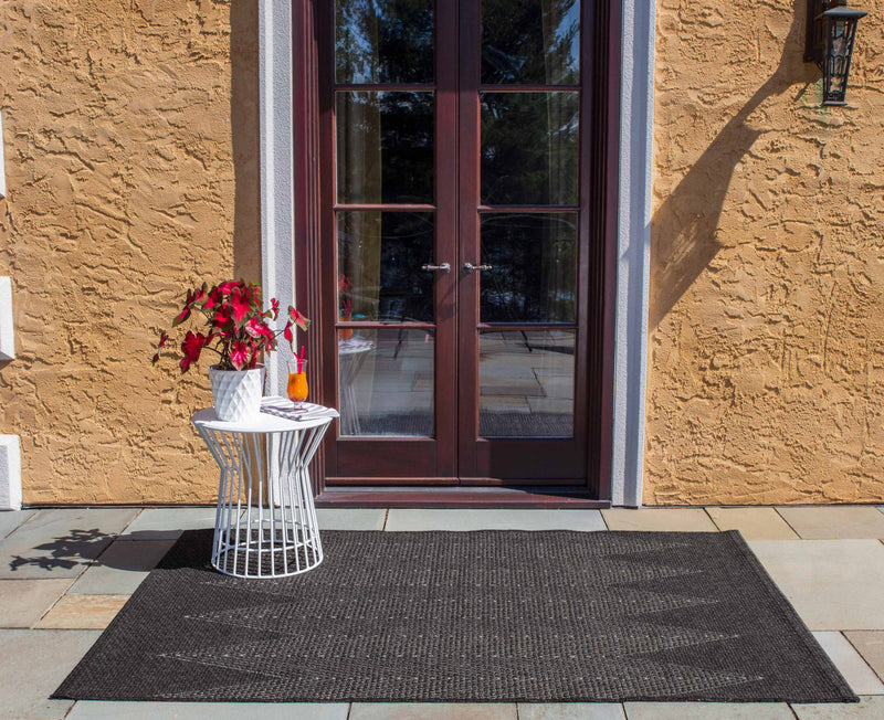 Tapis Contemporain Raven 5'0\" x 7'6\" en Gris