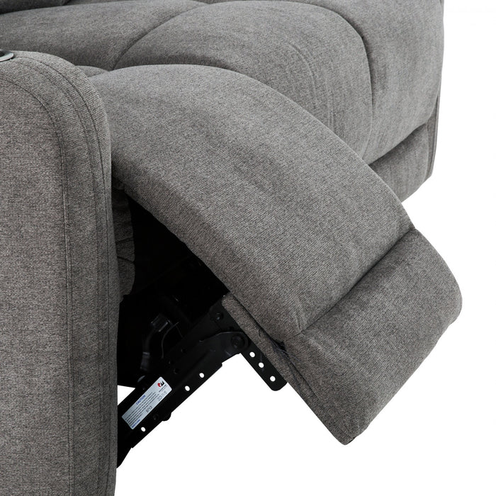 Sofa inclinable electrique Preston de 75 po rembourre - Gris