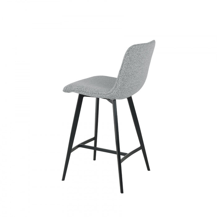 Tabouret de bar Corbin rembourre gris moyen (ens. de 2)