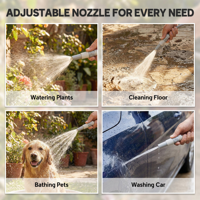 Enrouleur de tuyau d'arrosage portable Outsunny, 1/2\" x 20 m, mural avec buse a 2 modes de pulverisation