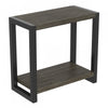 Table d’appoint étroite classique de 23 po avec tablette de rangement - gris foncé