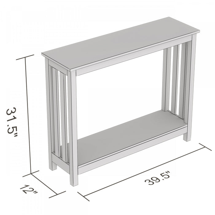 Console de 39 po avec 1 tablette - blanche