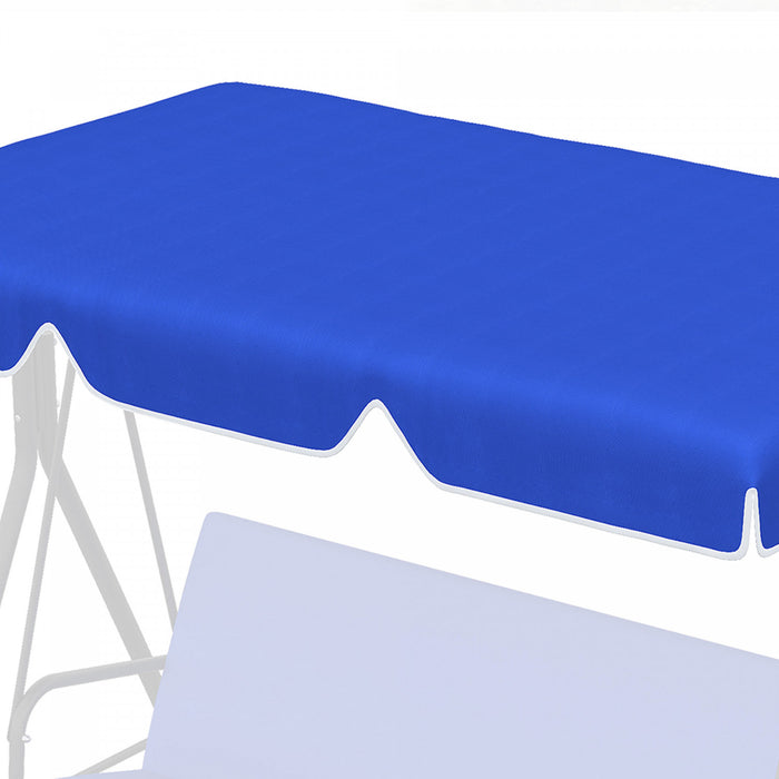 Outsunny Remplacement De L'auvent De Balancoire 2 Places Avec Cadre Tubulaire, Housse De Siege De Balancoire Exterieure, Pare-soleil Uv50+ (auvent Uniquement), Bleu Ciel