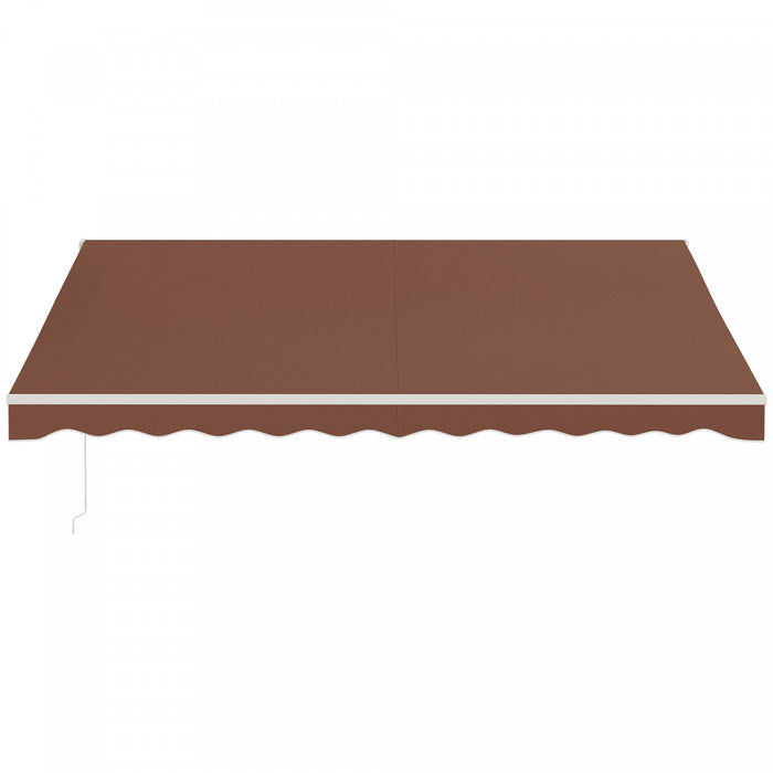 Outsunny Auvent Retractable Electrique 10' X 13' Avec Telecommande, Cafe
