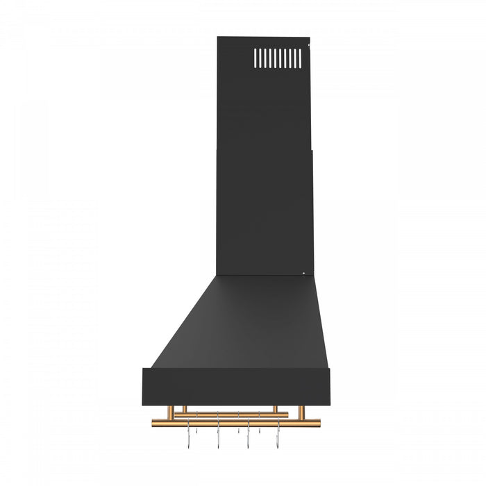Hotte de cuisiniere murale Venezia de 48 po, noir-FRHWM5503-48BLK