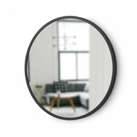 Miroir mural rond décoratif Hub de Umbra de 18 po x 18 po - noir