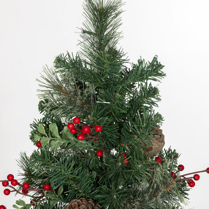Homcom Lot De 2 Petits Sapins De Noel Eclaires, Vert, 2 Pieds