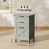 HOMCOM 3 Drawer File Cabinet Filing Cabinet for A4 Letter Size Stone Grey