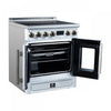 Forno Torino French Door 30 Inch White Induction Range, 4.32 cu.ft. - FFSIN0950-30WHT Electric Range | Cuisiniere a induction Torino de 30 po, blanche, avec portes francaises, 4,32 pi³ – FFSIN0950-30WHT