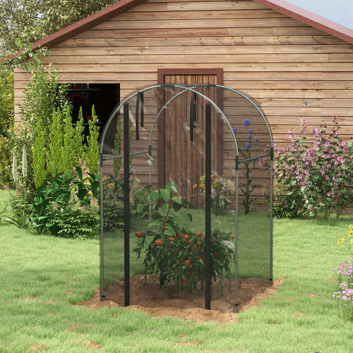 Outsunny Cage De Culture, Tente De Protection Des Plantes De 4' X 4', Noir