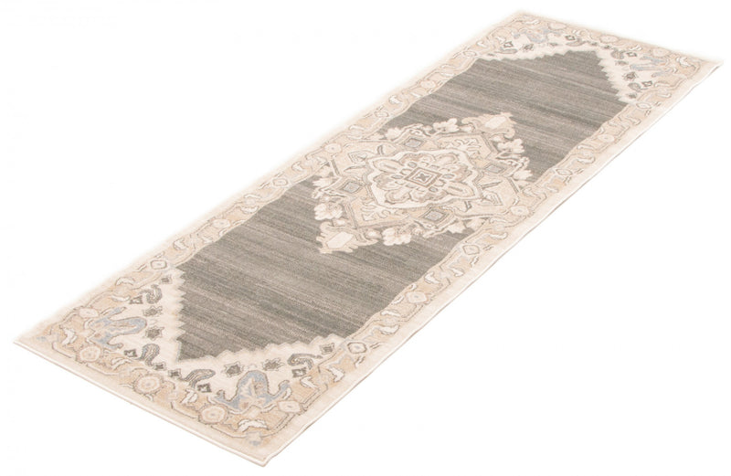 Carpette longue Addie beige - 2 pi 8 po x 8 pi 2 po  