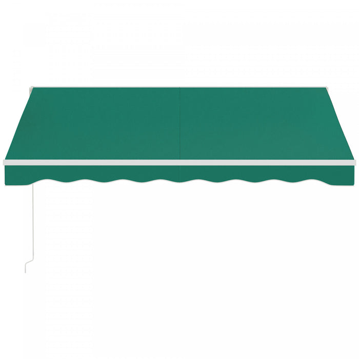 Outsunny Auvent Retractable Electrique 10' X 8' Avec Telecommande, Cafe