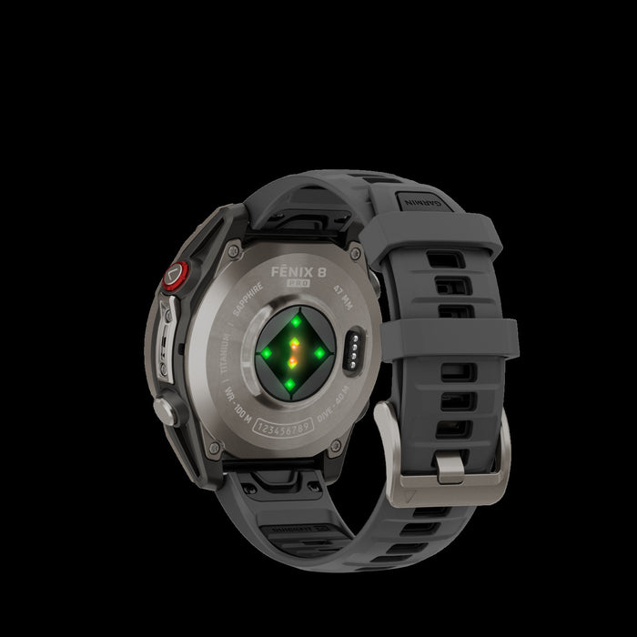 Montre connectee Garmin Fenix 8 Pro 47 mm en titane Pro - Vetements d'entrainement, appels vocaux, economie de course, plans Garmin Coach, chronometrage automatique, conception certifiee pour la plongee