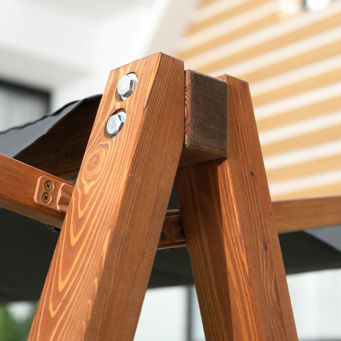 Outsunny Chaise Balancoire De Patio 3 Places Avec Auvent Lit Balancoire