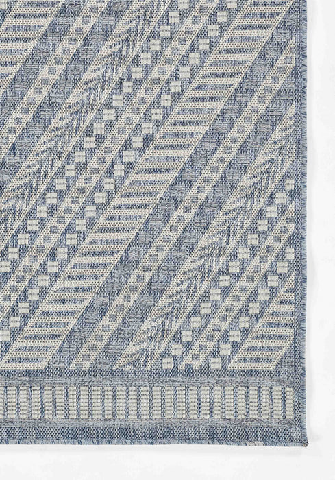 Tapis Transitionnel Livia 5'3\" x 7'0\" en Bleu