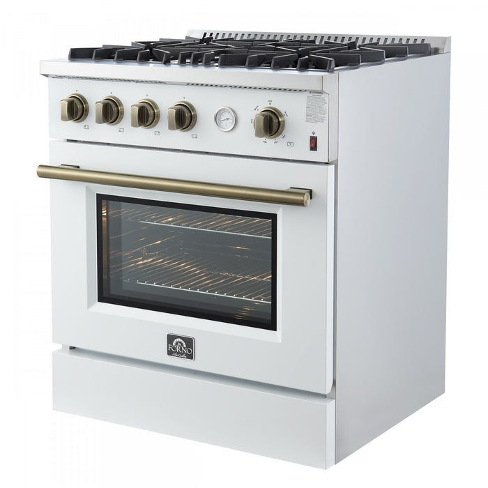 Cuisiniere a gaz Marco 30 pouces blanche, 4,32 pi³ – FFSGS6277-30WHT