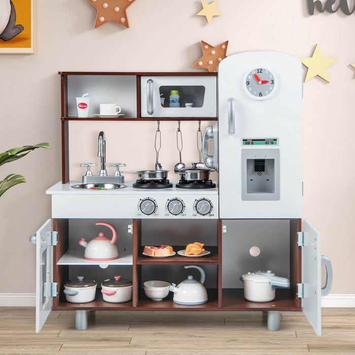 Kids Kitchen Playset Pretend Play Kitchen Toy Avec Des Sons Realistes Et Des Lumieres
