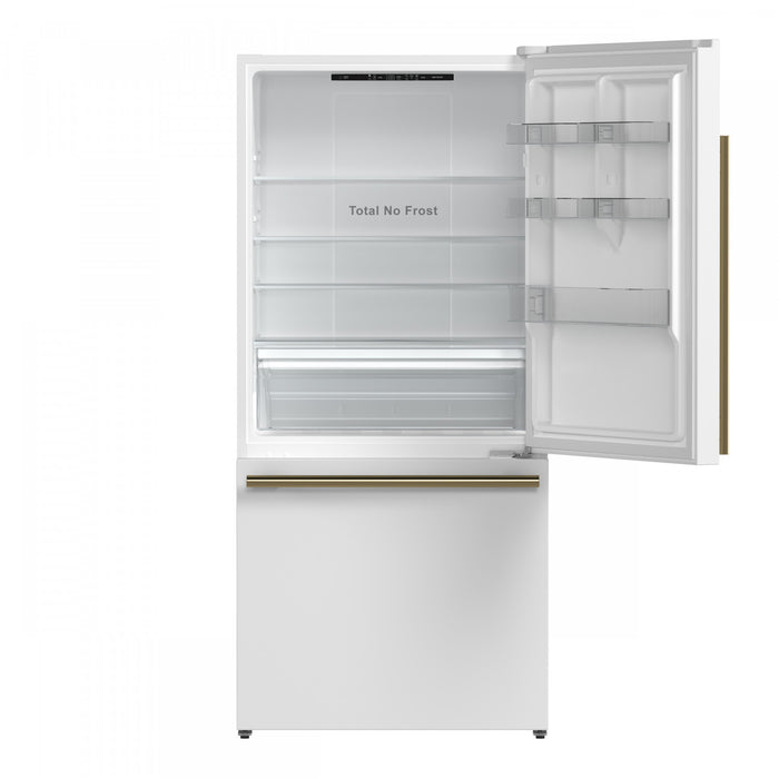 Refrigerateur Milano Espresso de 31 po avec congelateur inferieur, blanc, 17,2 pi³ – FFFFD1785-31WHT