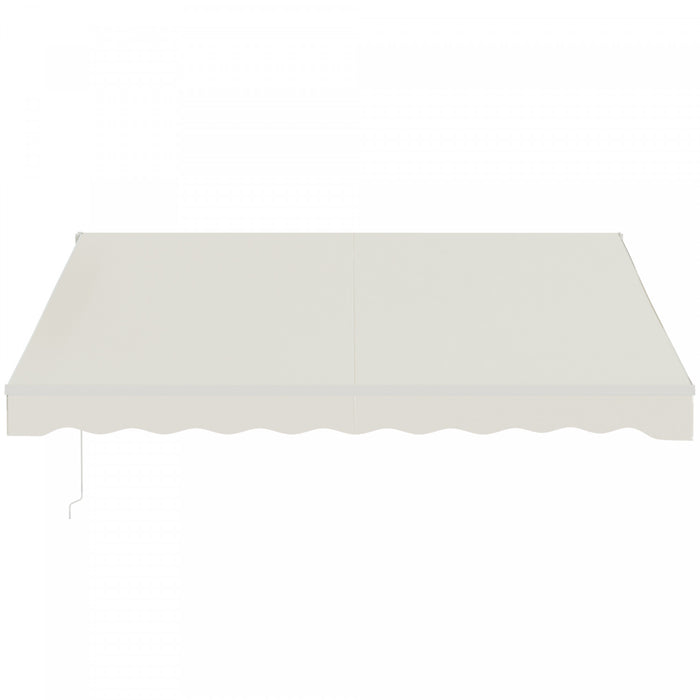 Outsunny Auvent Electrique Retractable 10' X 12' Avec Telecommande, Creme
