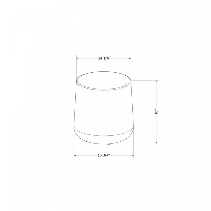 Table de fauteuil ronde Dalya pour la terrasse - greige
