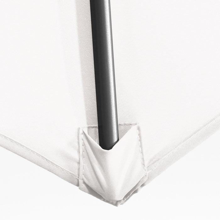 Outsunny Φ9,6 'parasol Deporte Suspendu En Aluminium Pour Exterieur, Blanc