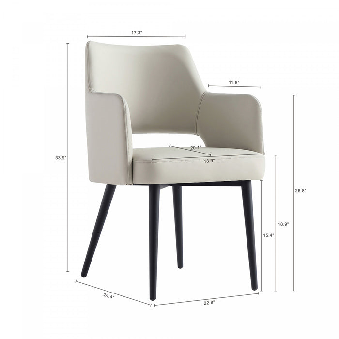 Ensemble de 8 chaises de salle a manger Tremont Modern en gris pierre