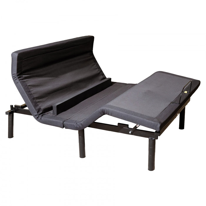 Base de lit ajustable a massage Everly avec ports USB et telecommande sans fil - Grand