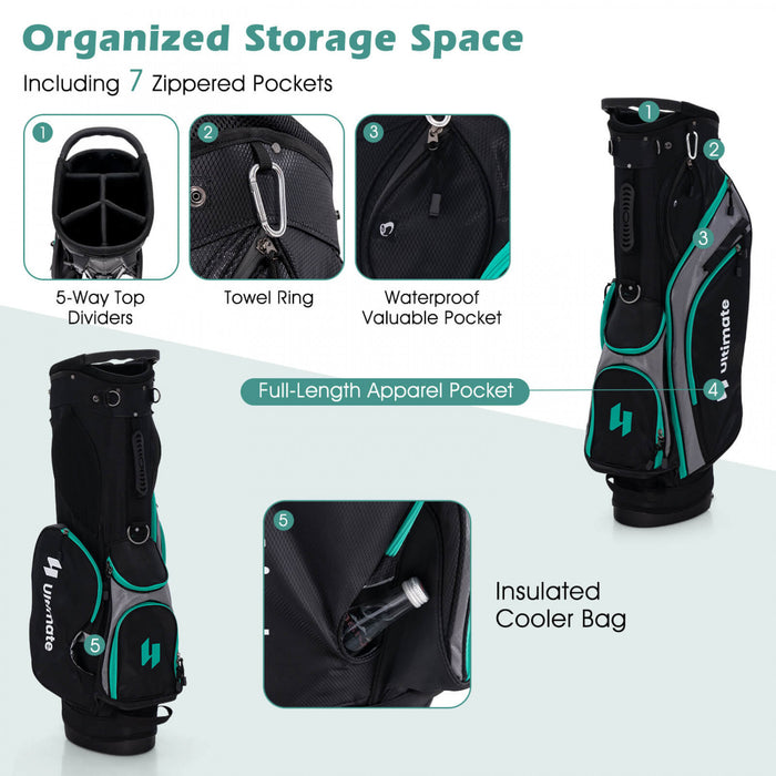 Ultimate Men's Complete Golf Club Set Golf Club Package Set Incl 460cc Avec Capuchon De Pluie Vert