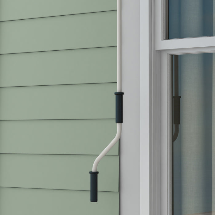 Outsunny Auvent Retractable 8' X 6.5' Avec Lumieres Led, Uv40+, Gris Fonce