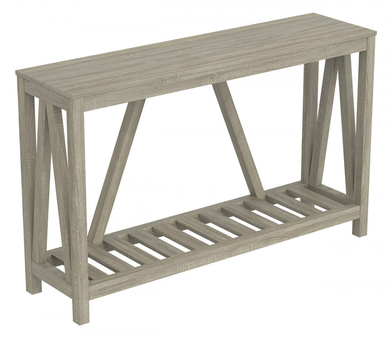 Console de 52 po avec 1 tablette - taupe foncé