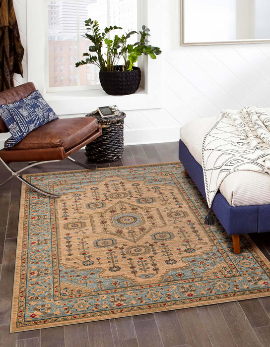 Tapis Traditionnel Lynda 7'10\" x 9'10\" en Ivoire