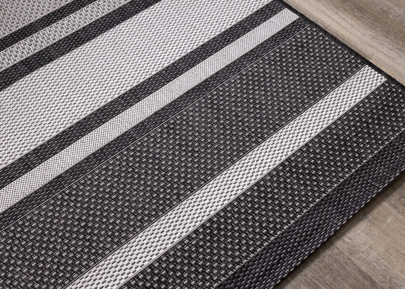 Carpette Jackson à rayures pour l’intérieur et l'extérieur - 7 pi 10 po x 10 pi 6 po