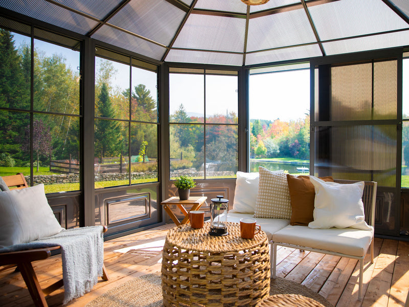 Gazebo Penguin Florence - Solarium 12x12 Toit de polycarbonate