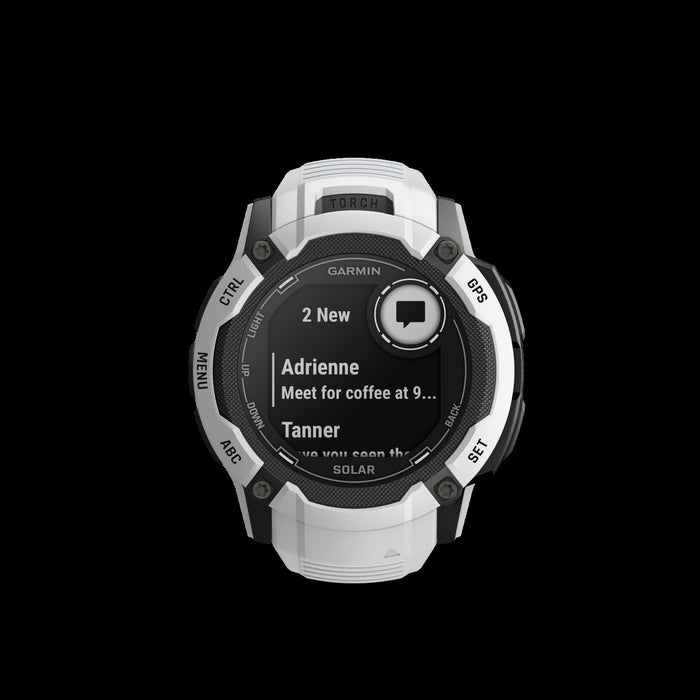 Garmin Instinct® 2x Solar Gps Montre Intelligente - Suivi De La Sante Et De La Condition Physique Avec Gnss Multi-bande - Pierre Blanche