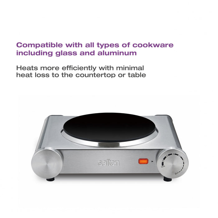 Surface de cuisson Salton à infrarouge et 1 brûleur - HP1502