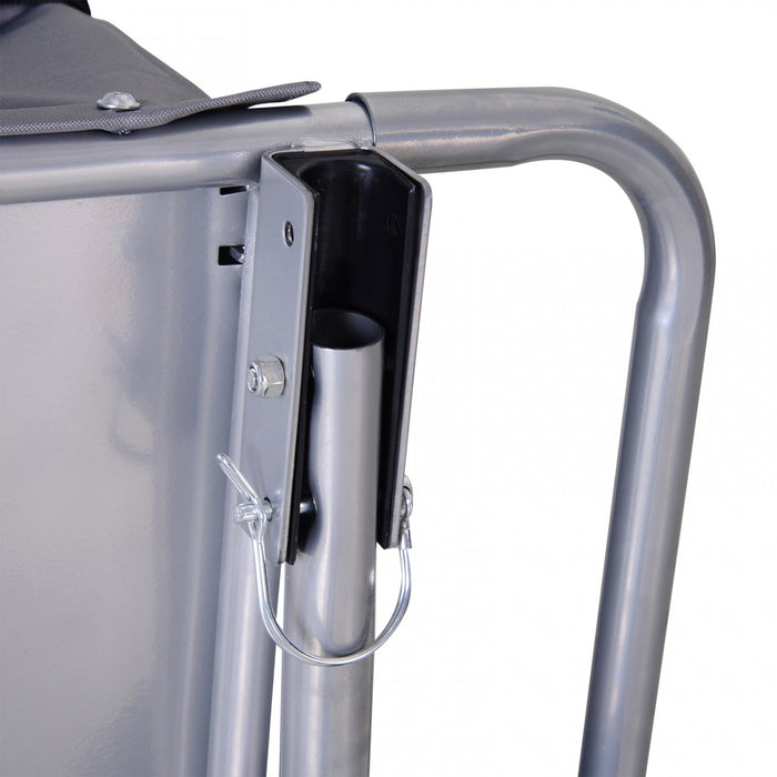 Aosom Velo Cargo Remorque Chariot Transporteur Jardin Utilisation Avec Degagement Rapide, Couverture, Gris