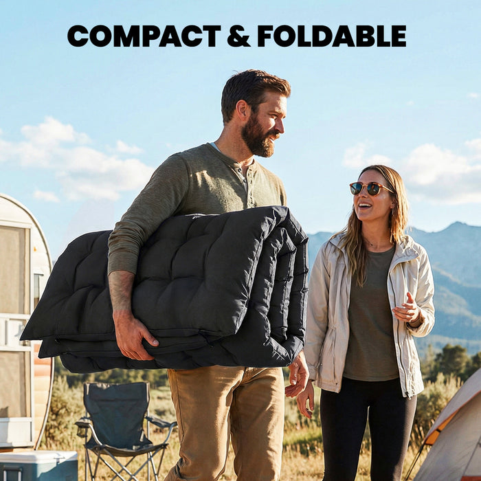 Matelas de camping Outsunny, tapis avec sangles elastiques