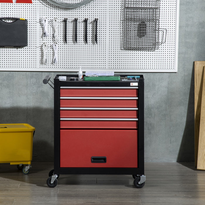 Durhand Coffre A Outils A 4 Tiroirs Organisateur D'outils A 4 Roues