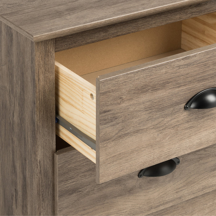 Commode verticale haute Salt Spring à 6 tiroirs - gris délavé