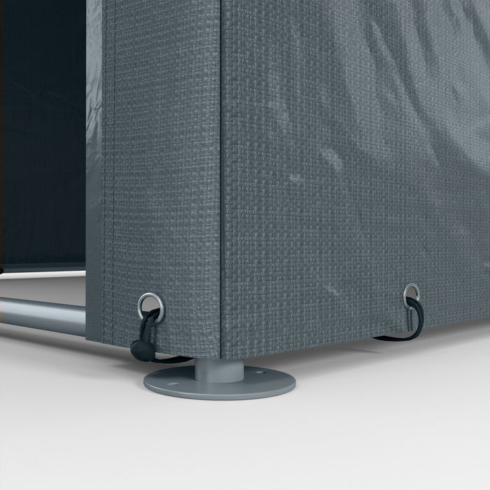 Outsunny Tente De Rangement, Abri Exterieur Portable, Gris Fonce