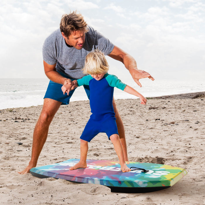 Costway 33 \"body Board Leger Avec Eps Core Xpe Deck Hdpe Fond Croissant Tail Colore