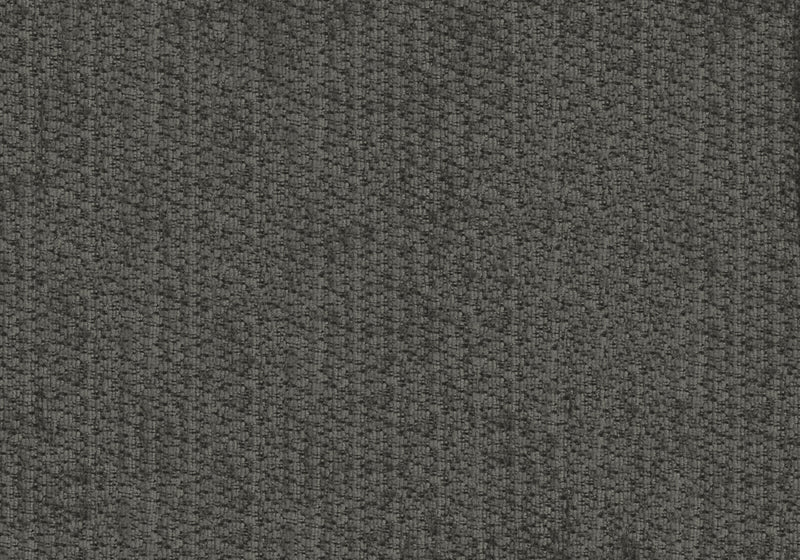 Causeuse Rembourre, 58\" L, Tissu Gris Fonce, Pieds En Metal Noir
