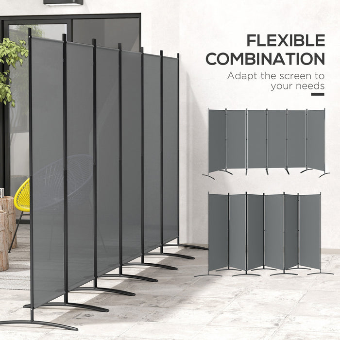 Outsunny Paravent Exterieur 6 Panneaux avec Protection UV30+