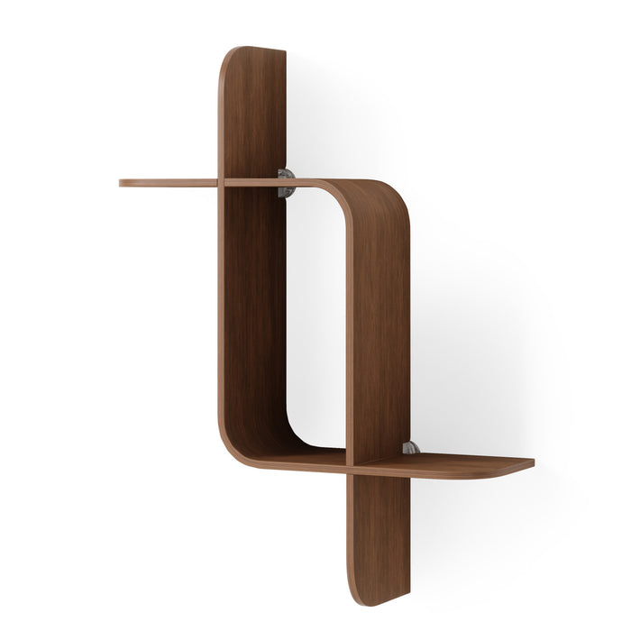 Tablette murale moderne Montage de Umbra en bois - noyer clair