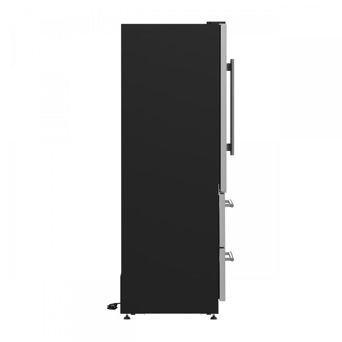Refroidisseur a vin Campania de 32\" en acier inoxydable, double zone, 17,7 pi³ - FWCDR6635-32S