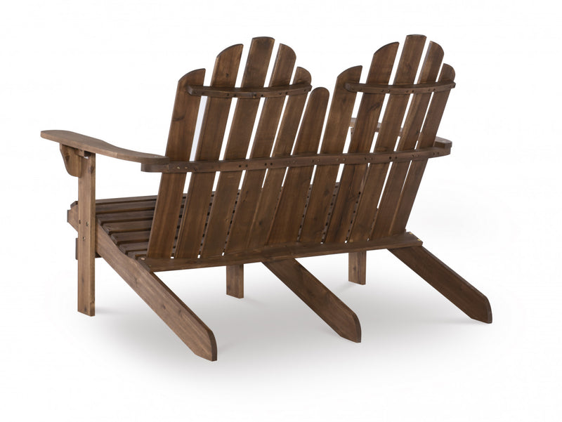 Banc Adirondack à deux places pour la terrasse - teck
