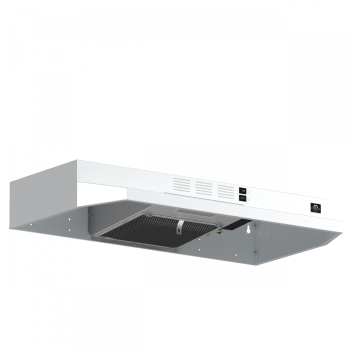 Hotte de cuisiniere sous armoire Bari Espresso de 30 po en noire, 600 CFM-FRHUC5255-30BLK